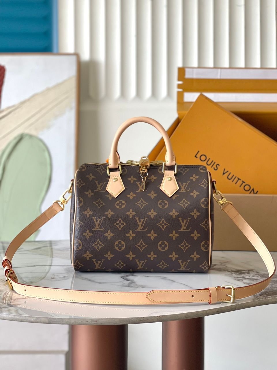 Louis Vuitton Speedy Bandoulière bag in Monogram canvas 25 cm - Image 2