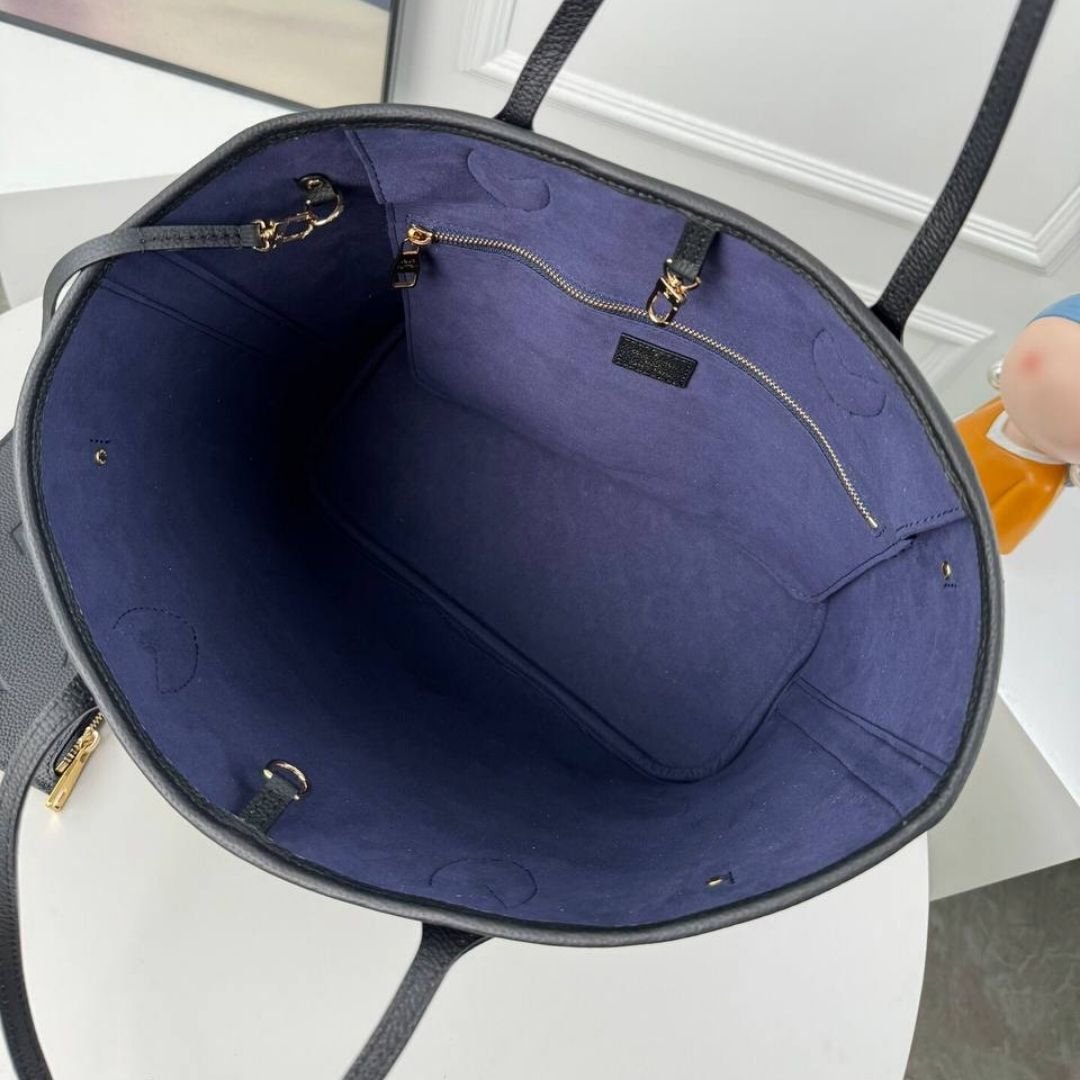 Louis Vuitton Neverfull MM Monogram Empreinte bag black 32 cm - Image 3