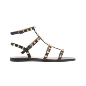 Valentino Garavani Rockstud sandals in black leather with studs