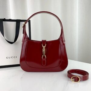 Gucci Jackie 1961 red leather bag 27.5 cm