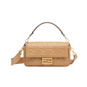 Fendi Baguette Bag in Light Brown Leather 27cm
