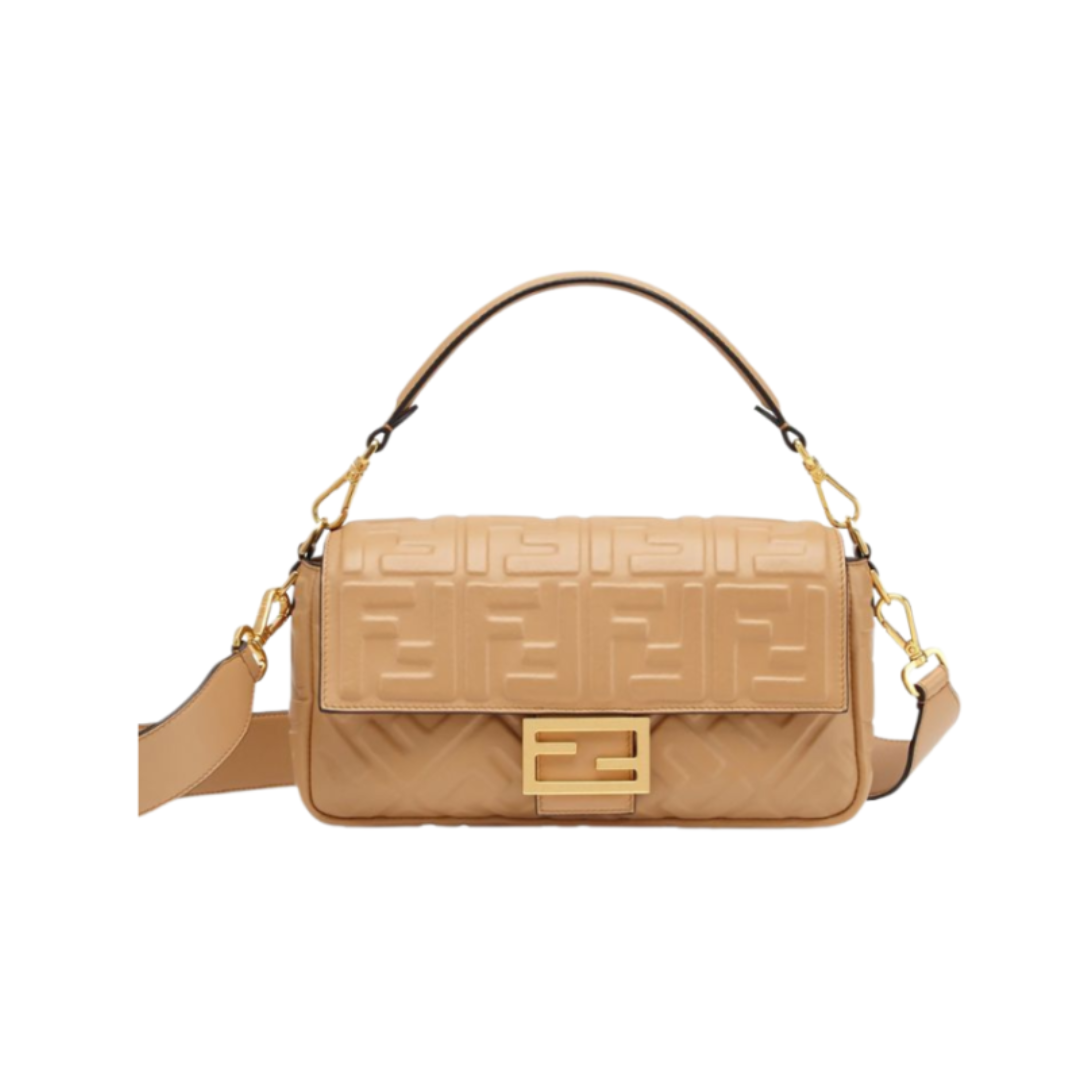 Fendi Baguette Bag in Light Brown Leather 27cm