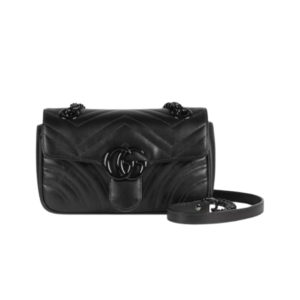 Gucci GG Marmont bag in black leather 22 cm