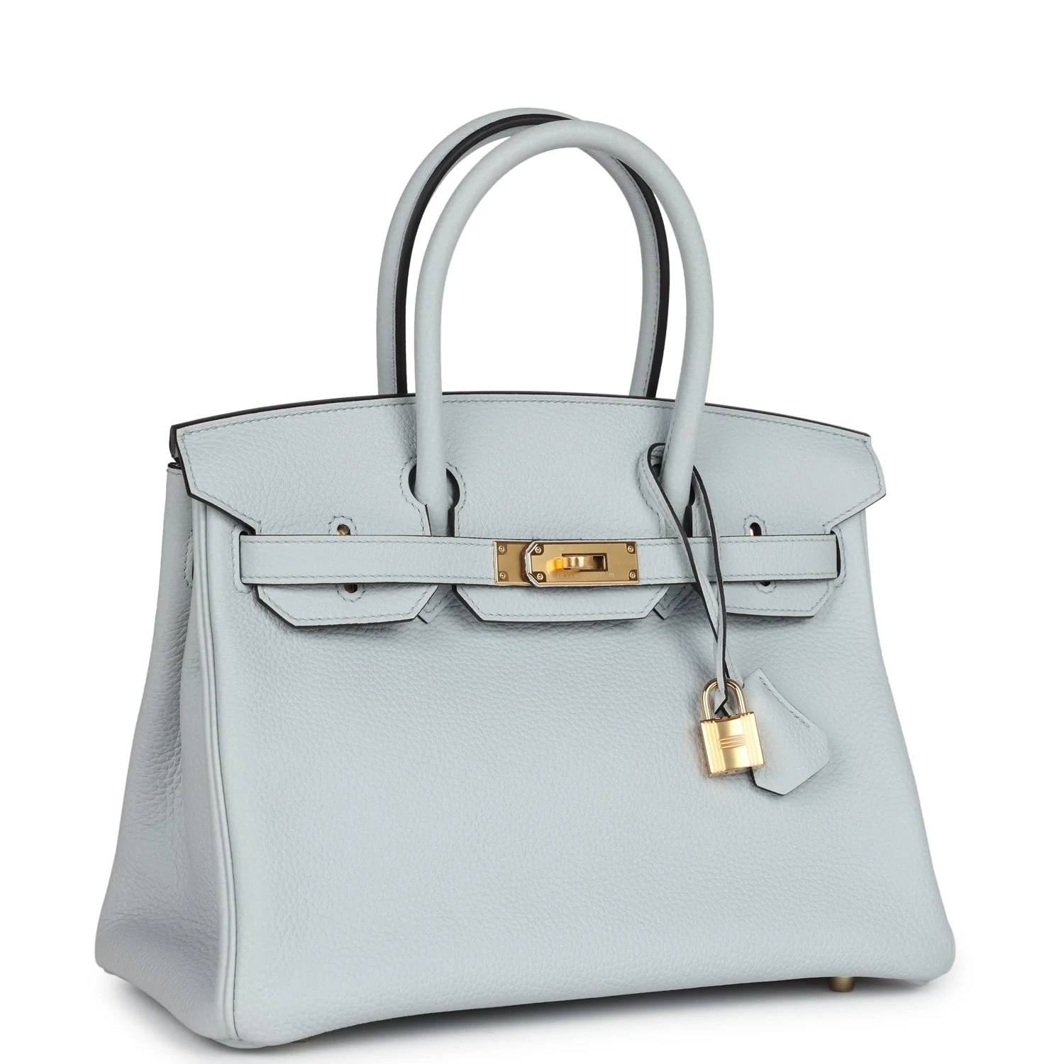 Hermès Birkin 30 bag in Pale Blue Togo leather with gold hardware - Image 3