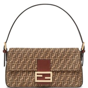 Fendi Baguette 1997 bag in coffee brown fabric, 28 cm