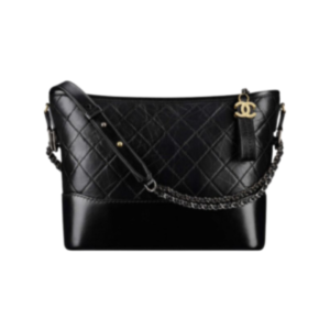 Chanel Gabrielle Hobo Bag in Black Leather 28 cm