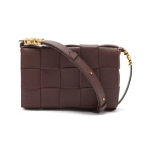 Bottega Veneta Cassette Bag in Burgundy Leather 25.9 cm