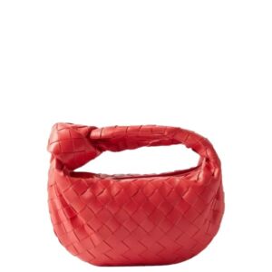 Bottega Veneta Intrecciato Red Leather Bag 28.4cm