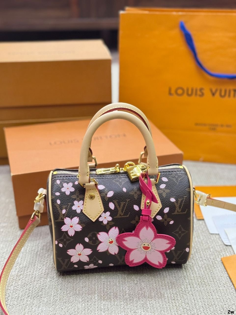 Louis Vuitton Speedy Bandoulière x Takashi Murakami Cherry Blossom 25 cm bag - Image 3