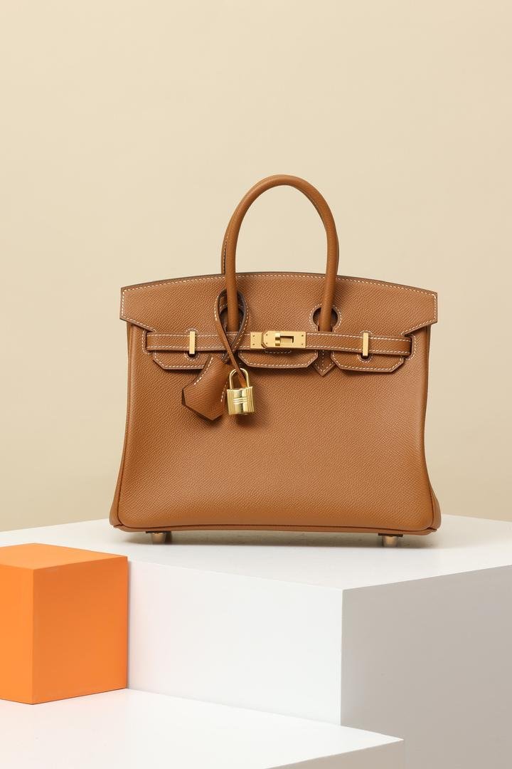 Hermès Birkin 25 Bag in Gold Togo Leather - Image 2