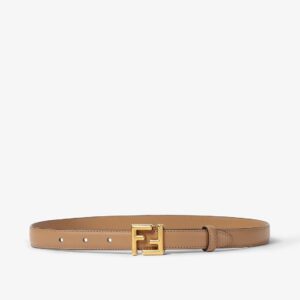 Fendi FF brown leather belt 3 cm
