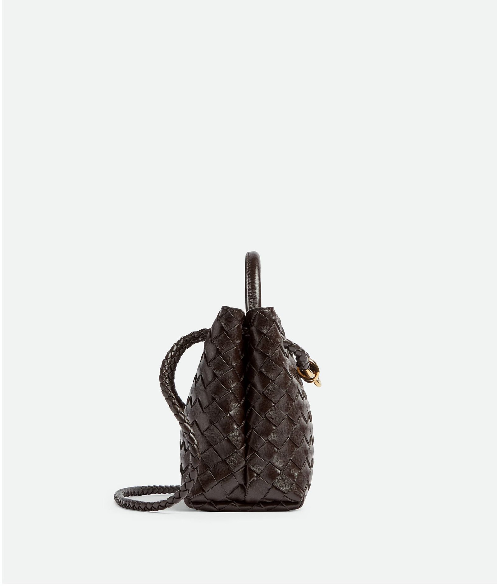 Bottega Veneta Top Handle Bag in Dark Brown Intrecciato Leather 25cm - Image 3