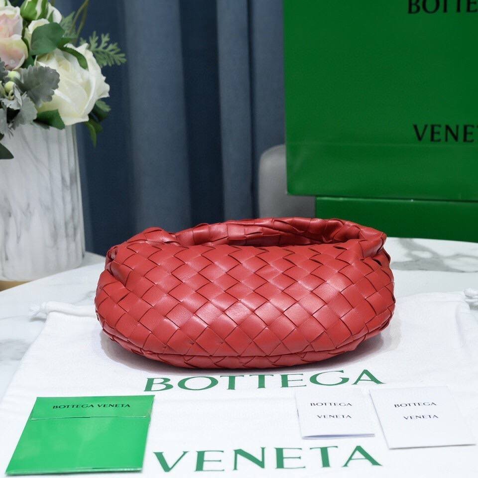 Bottega Veneta Intrecciato Bag in Dark Pink Leather 24.6 cm - Image 4