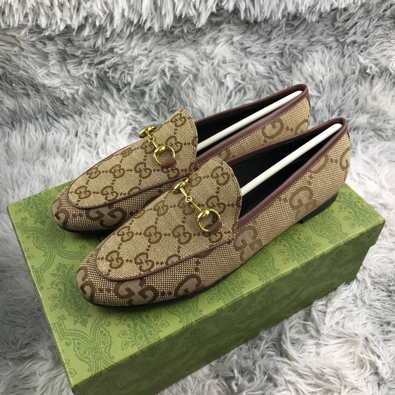 Gucci Jordaan loafers in brown Jumbo GG canvas - Image 2