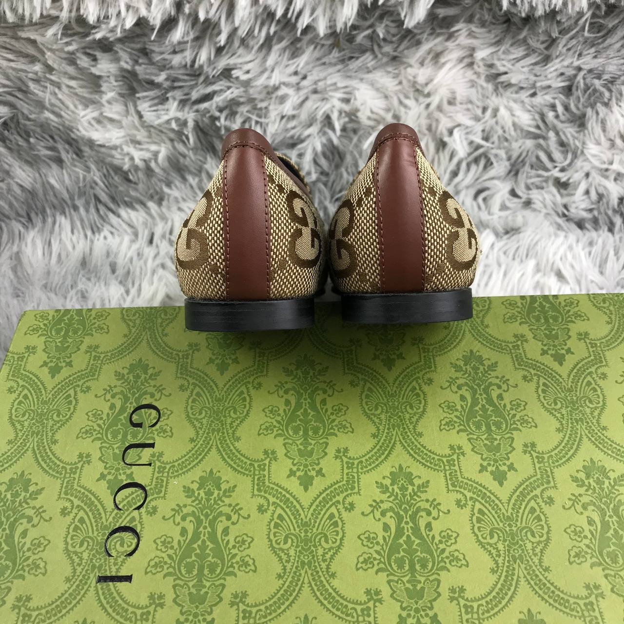 Gucci Jordaan loafers in brown Jumbo GG canvas - Image 3