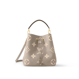 Louis Vuitton NéoNoé MM bag in beige clair Monogram Empreinte leather 26 cm