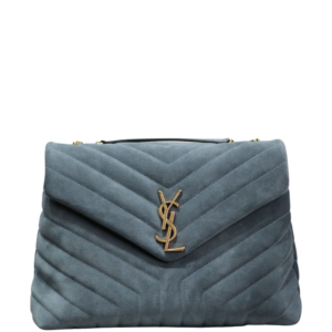 Saint Laurent Loulou Medium Bag in Powder Blue Velvet, 32 cm