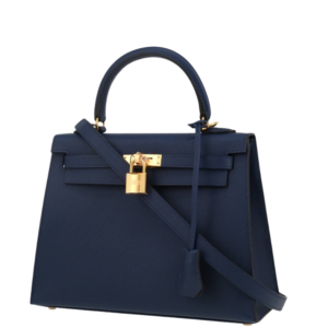 Hermès Kelly 25 Bag in Dark Blue Epsom Leather