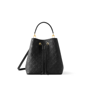 Louis Vuitton NéoNoé MM bag in black Monogram Empreinte leather 26 cm