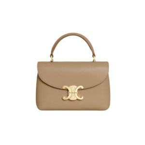 Celine Triomphe Teen Nino Bag in Beige Leather 20cm