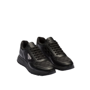 Prada high-top sneakers in black leather