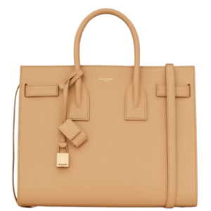 Saint Laurent Sac de Jour Small bag in beige smooth leather 32 cm