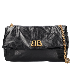 Balenciaga Monaco Medium Bag in Black Leather 32.5 cm