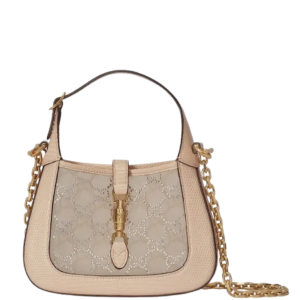 Gucci Jackie 1961 Mini Crystal Bag in Powder Pink Leather 19cm
