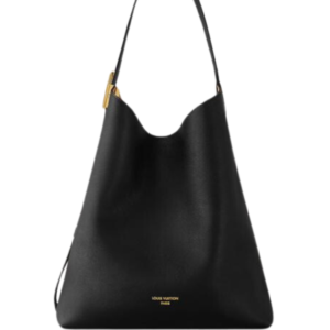 Louis Vuitton Low Key Hobo MM Bag in Black Leather 35 cm