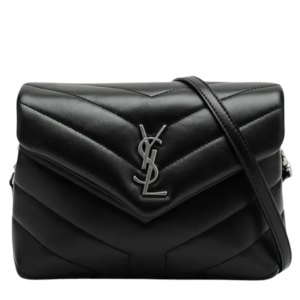 Saint Laurent LouLou Bag in Black Leather 25 cm