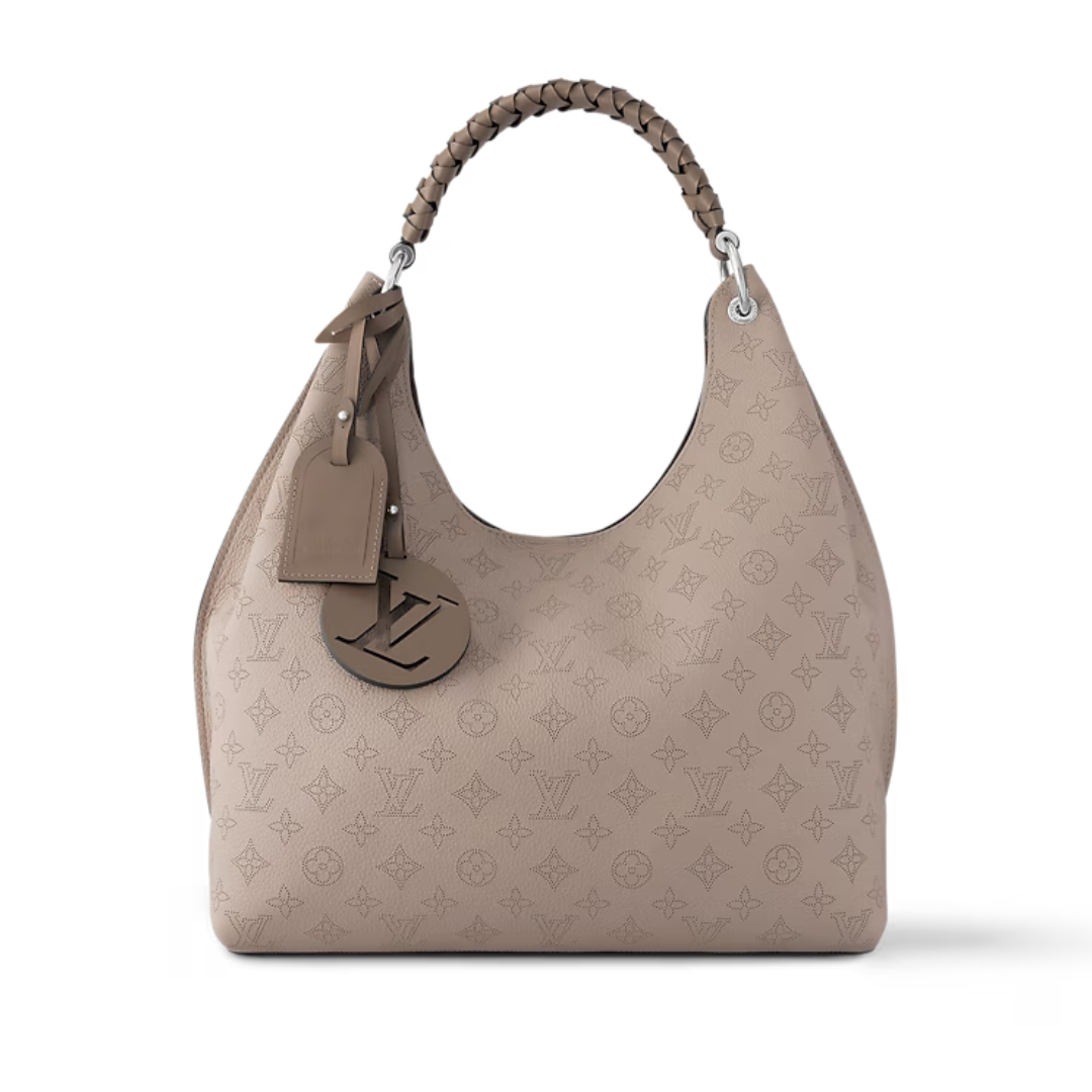 Louis Vuitton Carmel Bag in Light Gray Mahina Leather 30cm