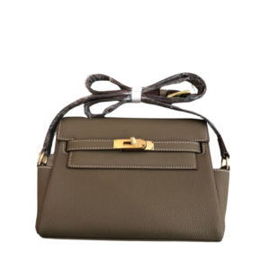 Hermès Kelly Messenger 25 bag in Etoupe leather