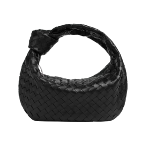 Bottega Veneta Mini Jodie Bag in Black Woven Leather 36cm