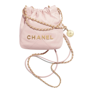 Chanel 22 mini bag in powder pink, 20 cm