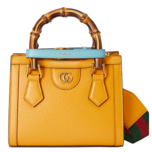 Gucci Diana Small Tote Bag in yellow leather 27 cm