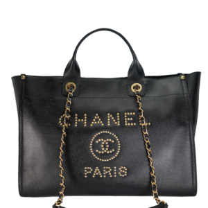 Chanel Deauville Tote Bag in Black Caviar Leather 38 cm
