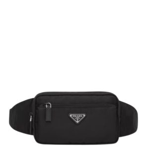 Prada Re-Nylon and Saffiano Black Bum Bag 21cm