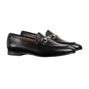 Gucci Jordaan black leather loafers with horsebit