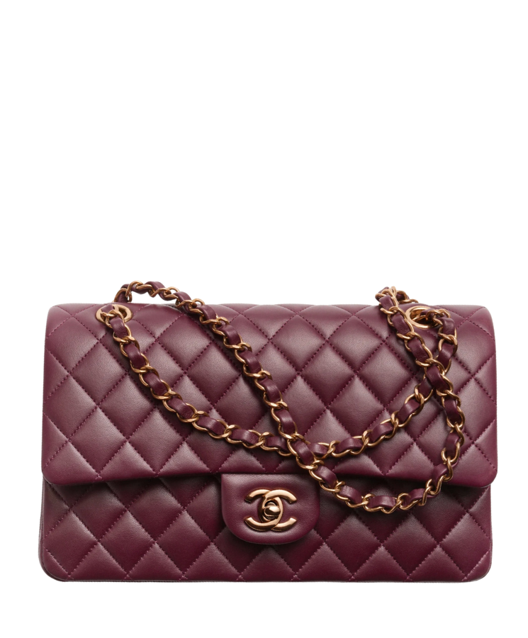 Chanel 11.12 Double Flap burgundy medium bag 25.5 cm