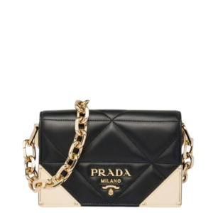 Prada Quilted Mini Bag in Black Nappa Leather 19.5 cm