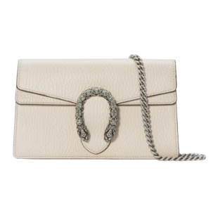 Gucci Dionysus Super Mini Bag in Ivory Hammered Leather 16.5 cm