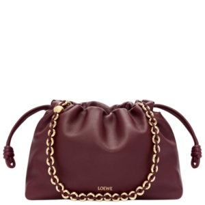 Loewe Flamenco Purse in dark burgundy lambskin 30 cm
