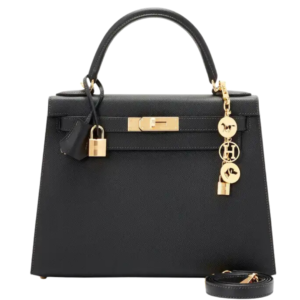 Hermès Kelly 28 Bag in Black Epsom Leather