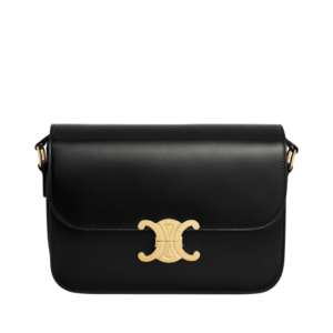Celine Triomphe Bag in Black Calfskin 22cm