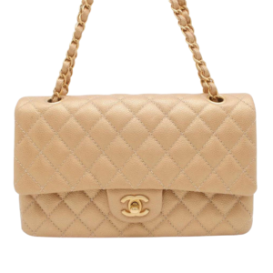 Chanel Classic Flap Bag 11.12 in Beige Caviar Leather with Gold Hardware 25.5cm
